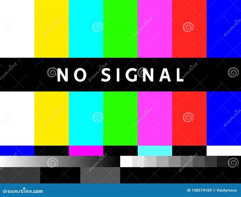 TV No Signal Background Illustration. No Signal Television Screen Graphic Broadcast Design ...