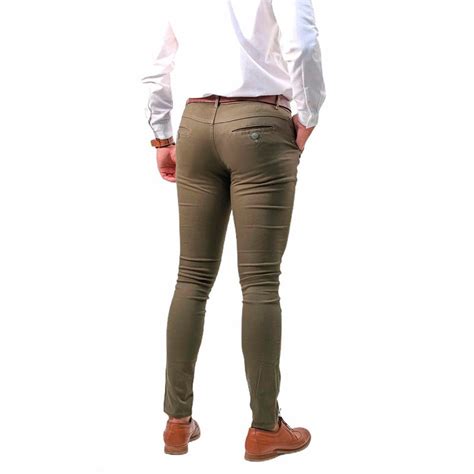 Venta Pantalon De Tela Azul Marino Hombre En Stock