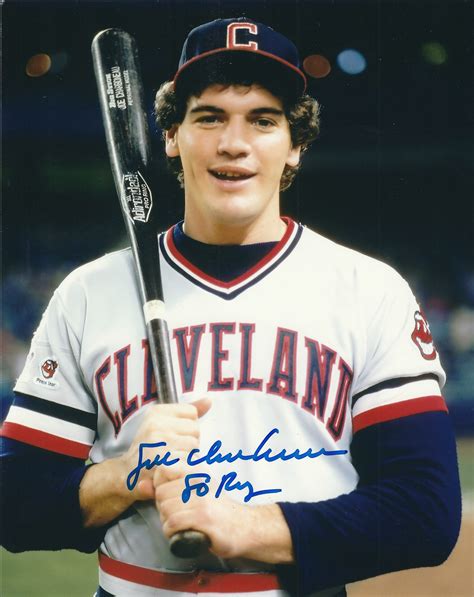 AUTOGRAPHED JOE CHARBONEAU 8X10 Cleveland Indians Photo Main Line