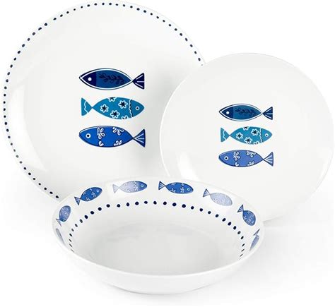 Excelsa Ocean 18 Pieces Dinnerware Set Porcelain 45 X 25 X 12 Cm