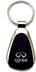 Amazon Genuine Infiniti QX60 Logo Metal Black Chrome Tear Drop Key