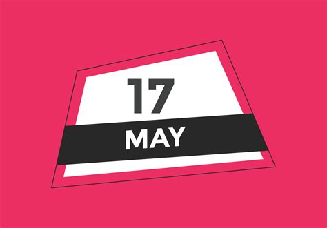 may 17 calendar reminder. 17th may daily calendar icon template. Calendar 17th may icon Design ...