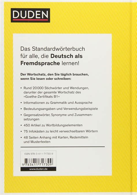 Duden Standardworterbuch Deutsch Als Fremdsprache