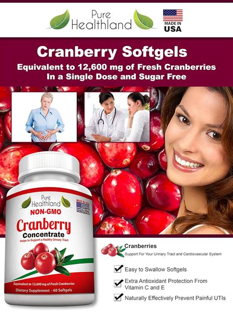 Non Gmo Cranberry Concentrate Supplement Pills For Urinary Tract Infection Uti