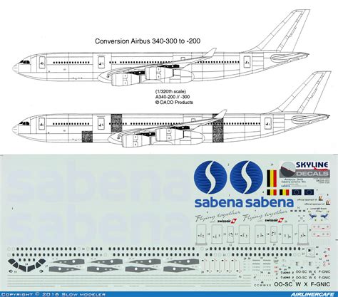 Skyline Decals Airbus A340 300 18706 Airlinercafe