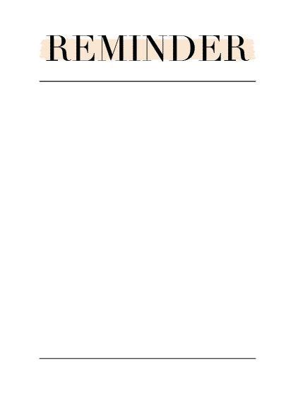 Free Printable Reminder Notes For Your Planner