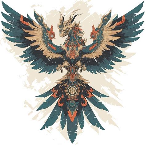 Indonesian Garuda Bird Patterns With Mythical Elements Premium Ai