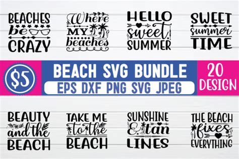 Beach Svg Bundle Bundle · Creative Fabrica