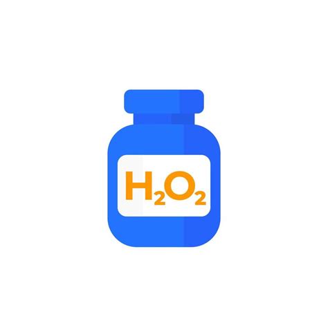 hydrogen peroxide bottle on white 4394587 Vector Art at Vecteezy