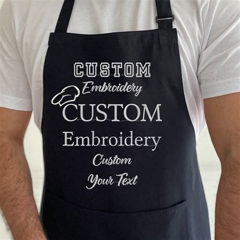 Personalized Embroidered Chef Apron Etsy