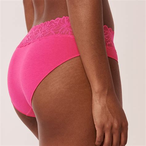 Buy La Vie En Rose Cotton And Lace Band Bikini Panty Online