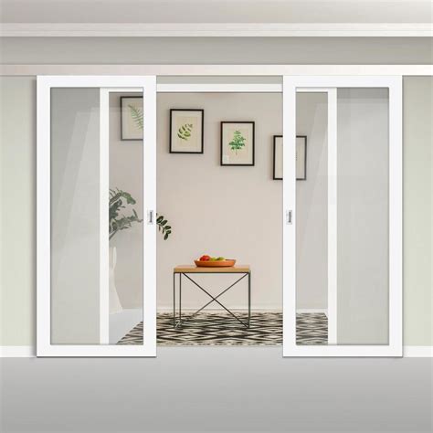 Double Sliding Door And Premium Wall Track Eco Urban® Baltimore 1 Pane