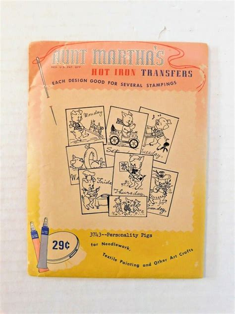 Vintage Aunt Marthas Hot Iron Transfers Needlework Painting Uncut You Choose EBay