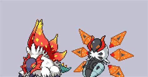 ポケモン 【ポケモンbw風ドット絵】チヲハウハネ・テツノドクガ オニガシラ銀角のイラスト Pixiv