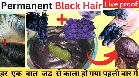 White Hair To Back Hair Naturally Natural Hair Dye Safed Baal