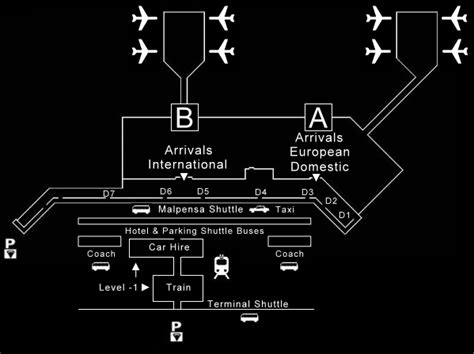 Milan Malpensa Airport: Terminal Maps | Malpensa airport, Airport, Map