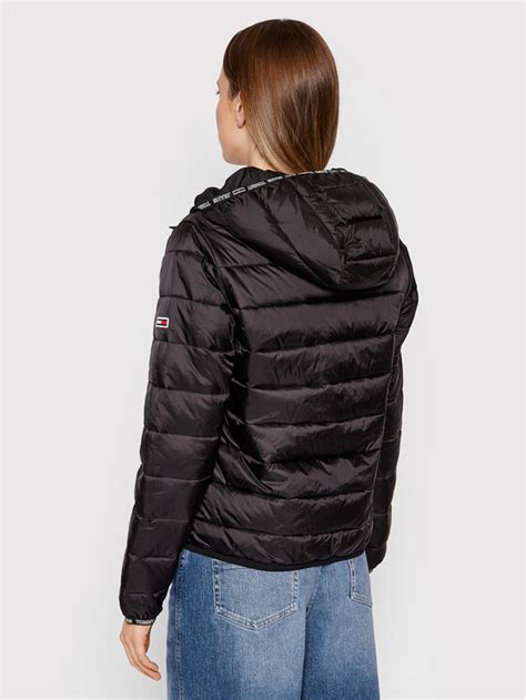 Tommy Jeans Daunenjacke Tjw Quilted Tape Dw Dw Schwarz Regular Fit