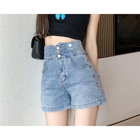 Jual Celana Jeans Pendek Hw Wanita Hot Pants Highwaist New