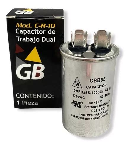 Capacitor De Trabajo 10 Mfd 5 370 Vac Aire Acondicionado