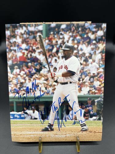 MO VAUGHN Autographed 8x10 Color Photo Boston Red Sox Personalized