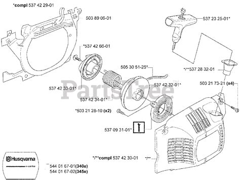 Husqvarna 350 Chainsaw Parts Diagram