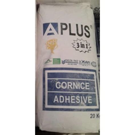 Jual KOMPON A PLUS SAK 20 KG CORNICE ADHESIVE TEPUNG GYPSUM GIBSUN