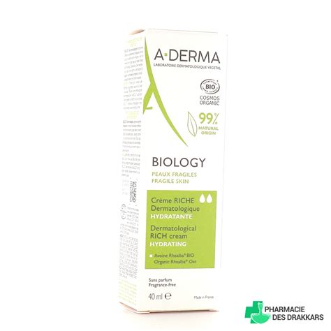 Crème hydratante dermatologique Bio A Derma Biology