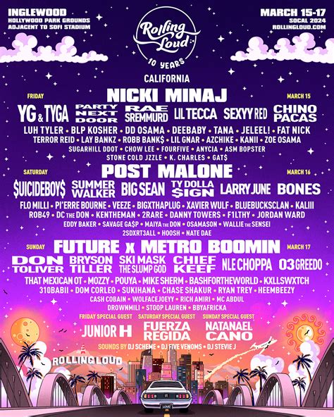 Rolling Loud 2024 Lineup Tickets Schedule Dates Map