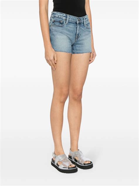 FRAME Le Cut Off Denim Shorts Blue FARFETCH