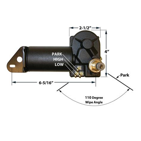 Universal Wiper Motor With 2 Shaft Mill Supply Inc