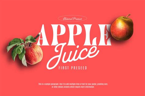 Apple Juice Poster Design Template — Customize it in Kittl