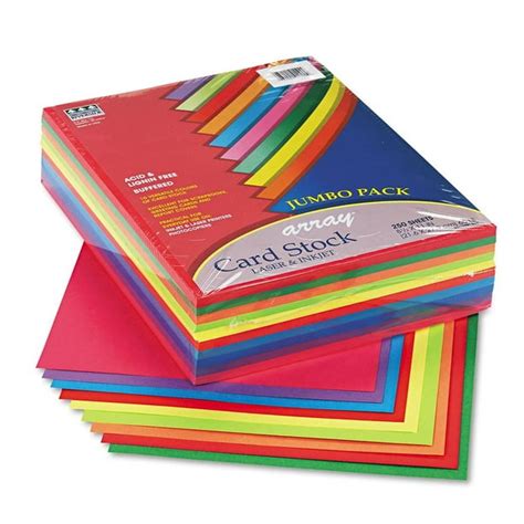 Pacon - Array Card Stock, 65 lbs., Letter, Assorted Colors - 250 Sheets ...