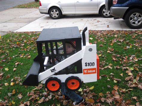 Wearable Bobcat skid steer costume with LED headlights and taillights ...