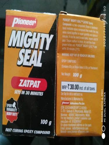 Pioneer Adhesive Pionner Mighty Seal Fast Curing Epoxy Putty Gm