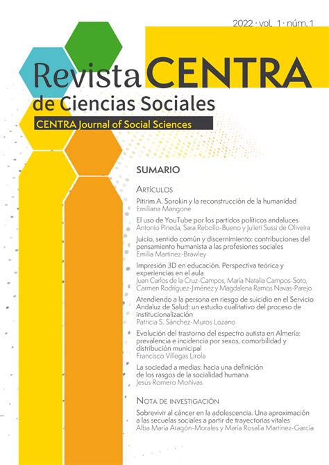 Se Publica El Primer N Mero De La Revista Centra De Ciencias Sociales