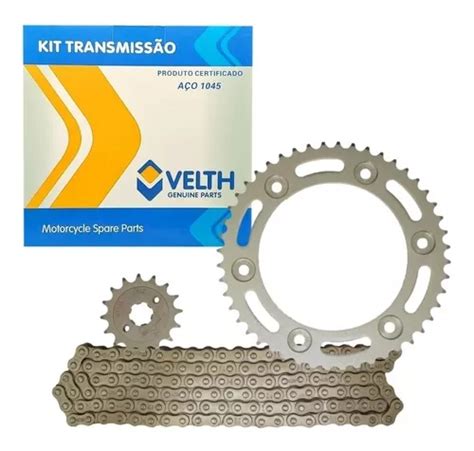 Kit Relação Transmissão Honda Bros 160 Xre 190 1045 Velth Frete grátis