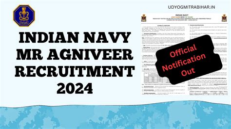 Indian Navy MR Agniveer Recruitment 2024 For Various Positions