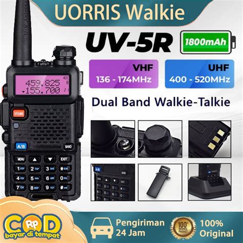 Jual Uorris Uv R Walkie Talkie Handy Talky Dual Band W Channels Uhf