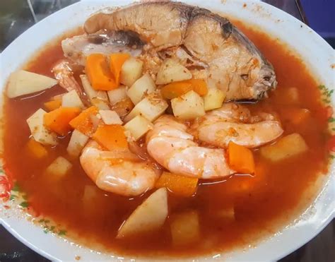 Sopa de pescado y camarones Recetas para diabéticos