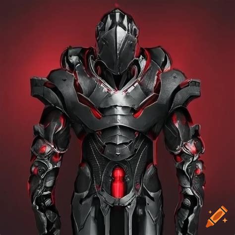 Image Of A Futuristic Knight In Black Armor On Craiyon