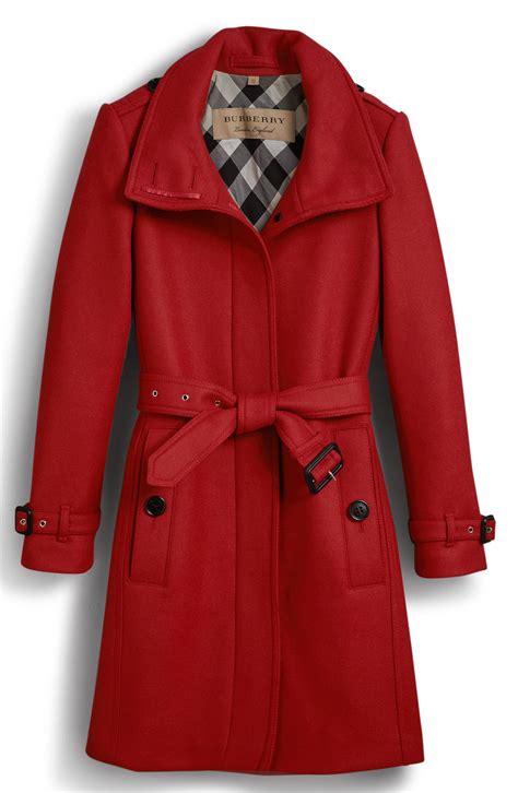 Burberry Gibbsmore Funnel Collar Trench Coat In Red Ufo No More