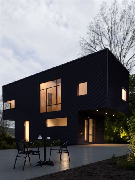 Dark house on Behance