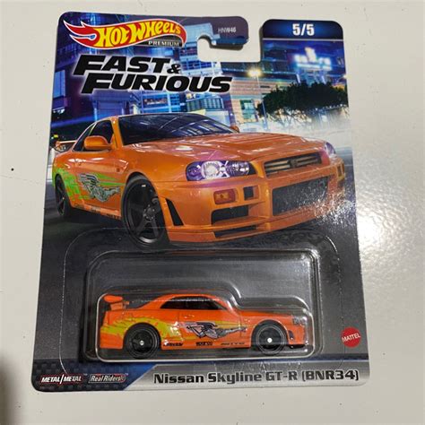 Jual Hot Wheels Premium Fast Furious Nissan Skyline Bnr R Orange