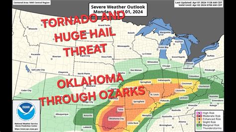 🔴live Storm Chaser Moderate Risk Tornado Huge Hail Threat Oklahoma Through Missouri Youtube