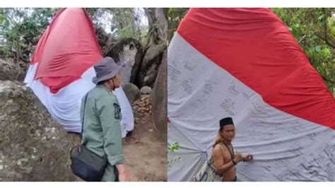 Foto Viral Bendera Merah Putih Dicorat Coret Di Taman Nasional Ujung Kulon