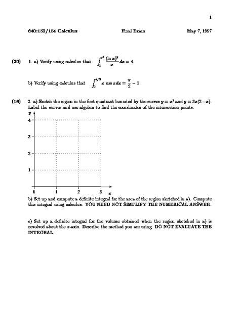 Math 152 Final Exam Page 1