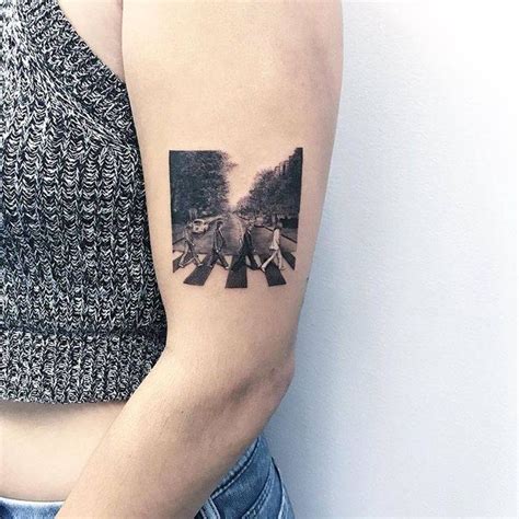 Beatles' Abbey Road cover tattoo on the left upper arm. | Beatles ...