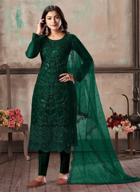 Heavy Tone To Tone Thread And Sequence Work Salwar Kameez At Rs In