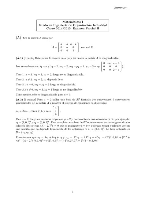 Exámen diciembre 2014 preguntas y respuestas examen parcial II