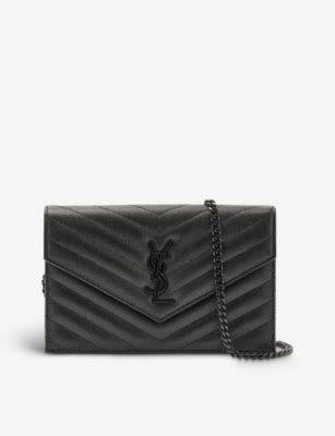 SAINT LAURENT Cassandra Leather Wallet On Chain Selfridges